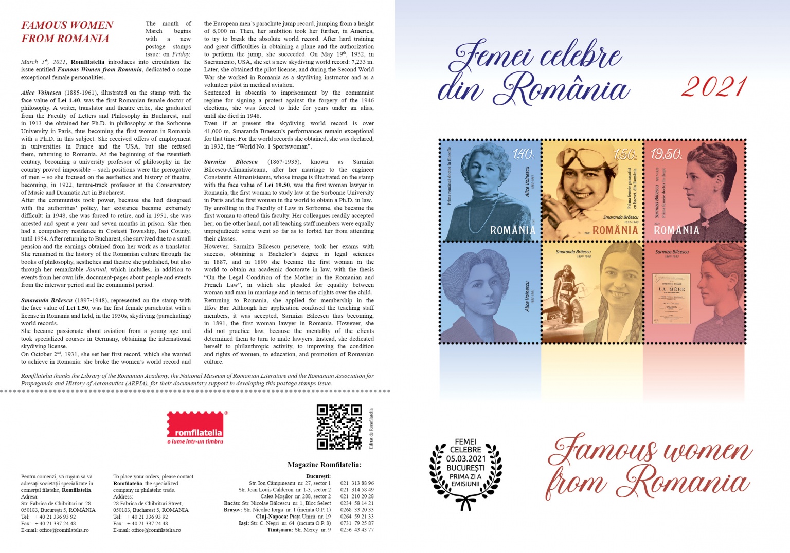 Pliant_Femei celebre din Romania