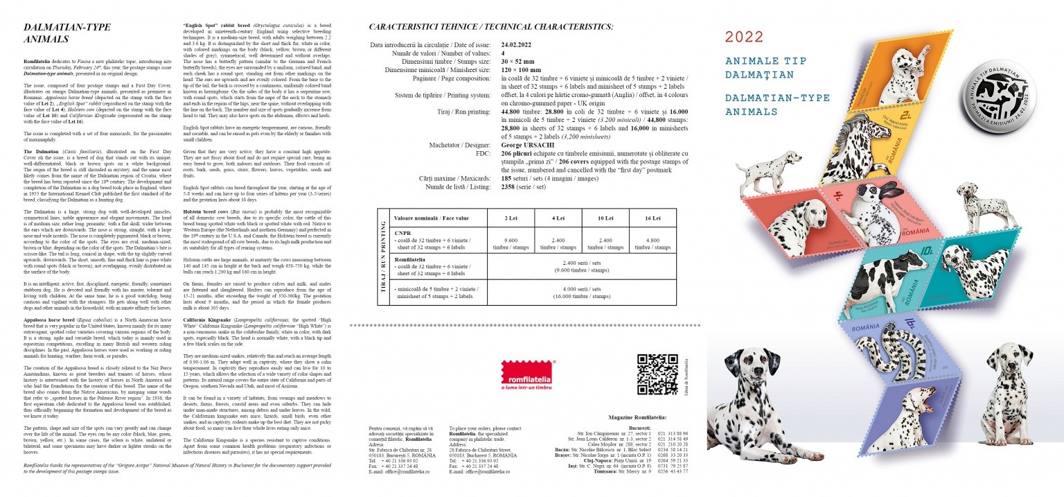 pliant animale tip dalmatian